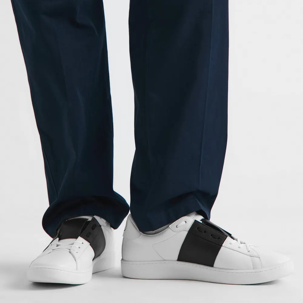 Valentino Garavani VG Open Sneaker Sn64 in White/Black, additional product view 3