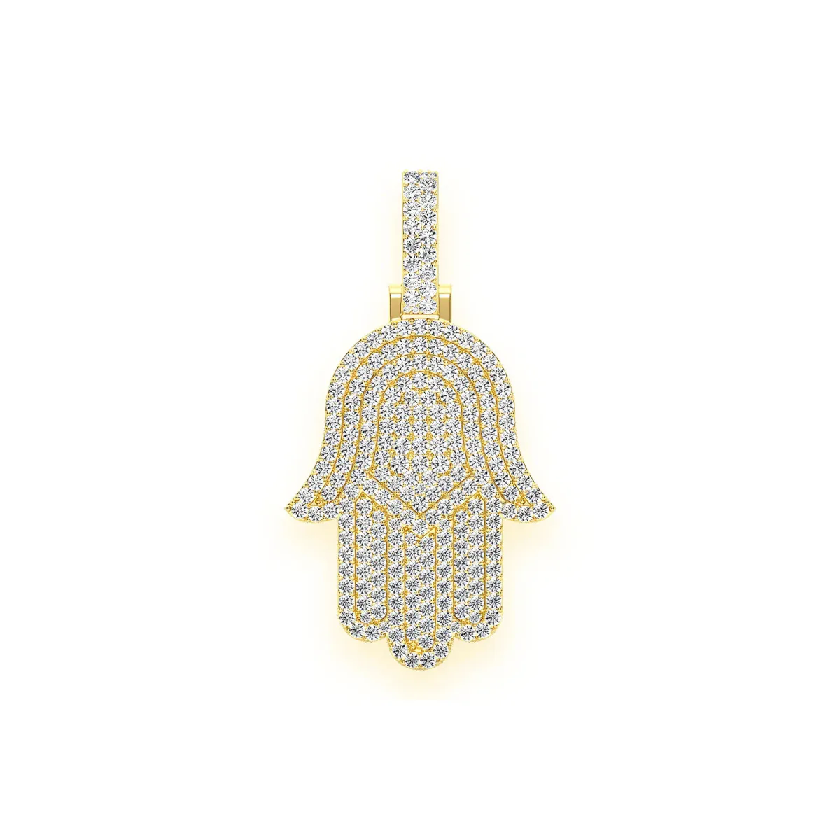 For Him Pavé Hamsa Diamond Pendant