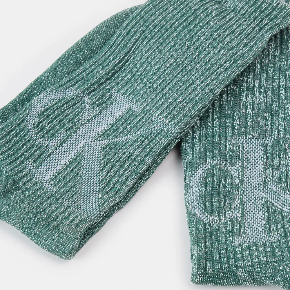 Calvin Klein Men's Crew Socks in Drk Grn/White, additional product view 2