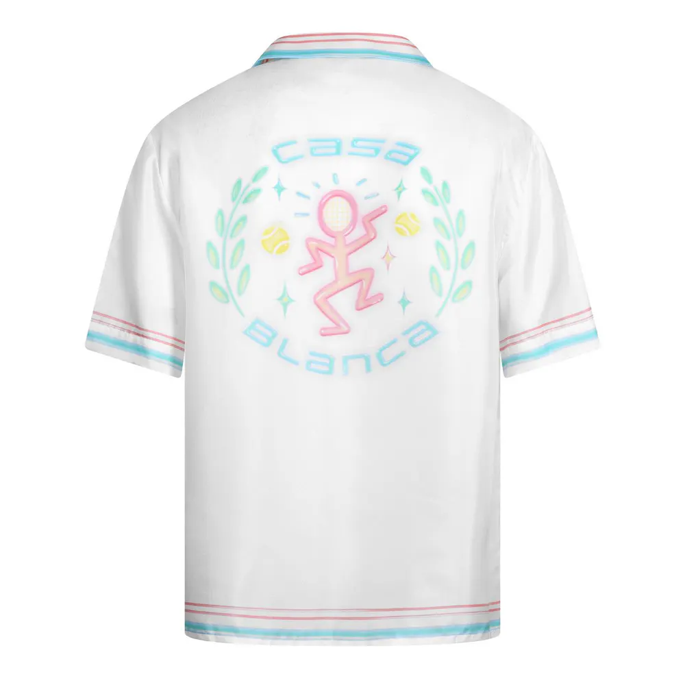 Casablanca Men's Dance Joy Short Sleeve Bowling Shirt detail 2