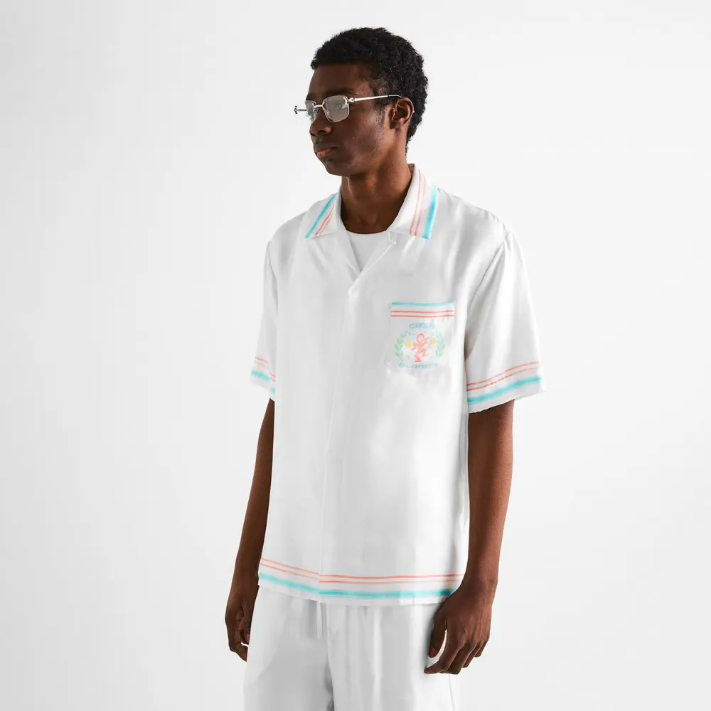 Casablanca Men's Dance Joy Short Sleeve Bowling Shirt detail 3
