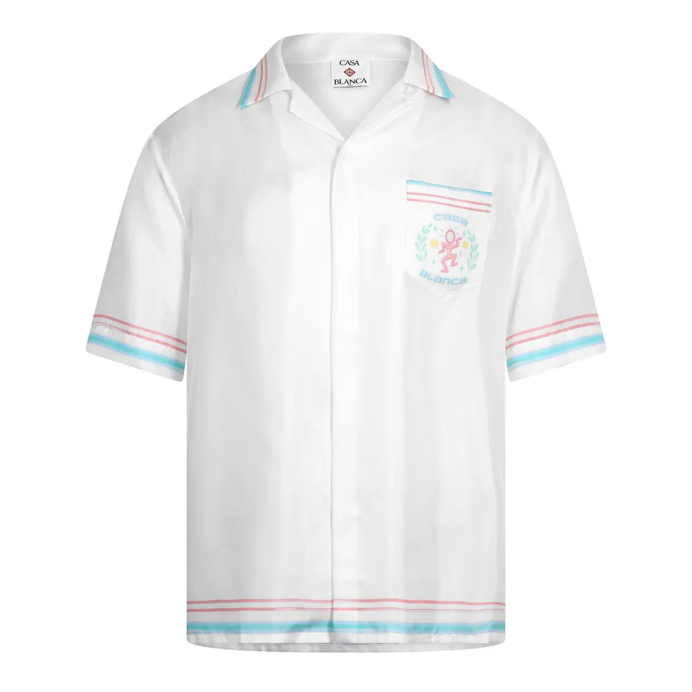Casablanca Men's Dance Joy Short Sleeve Bowling Shirt