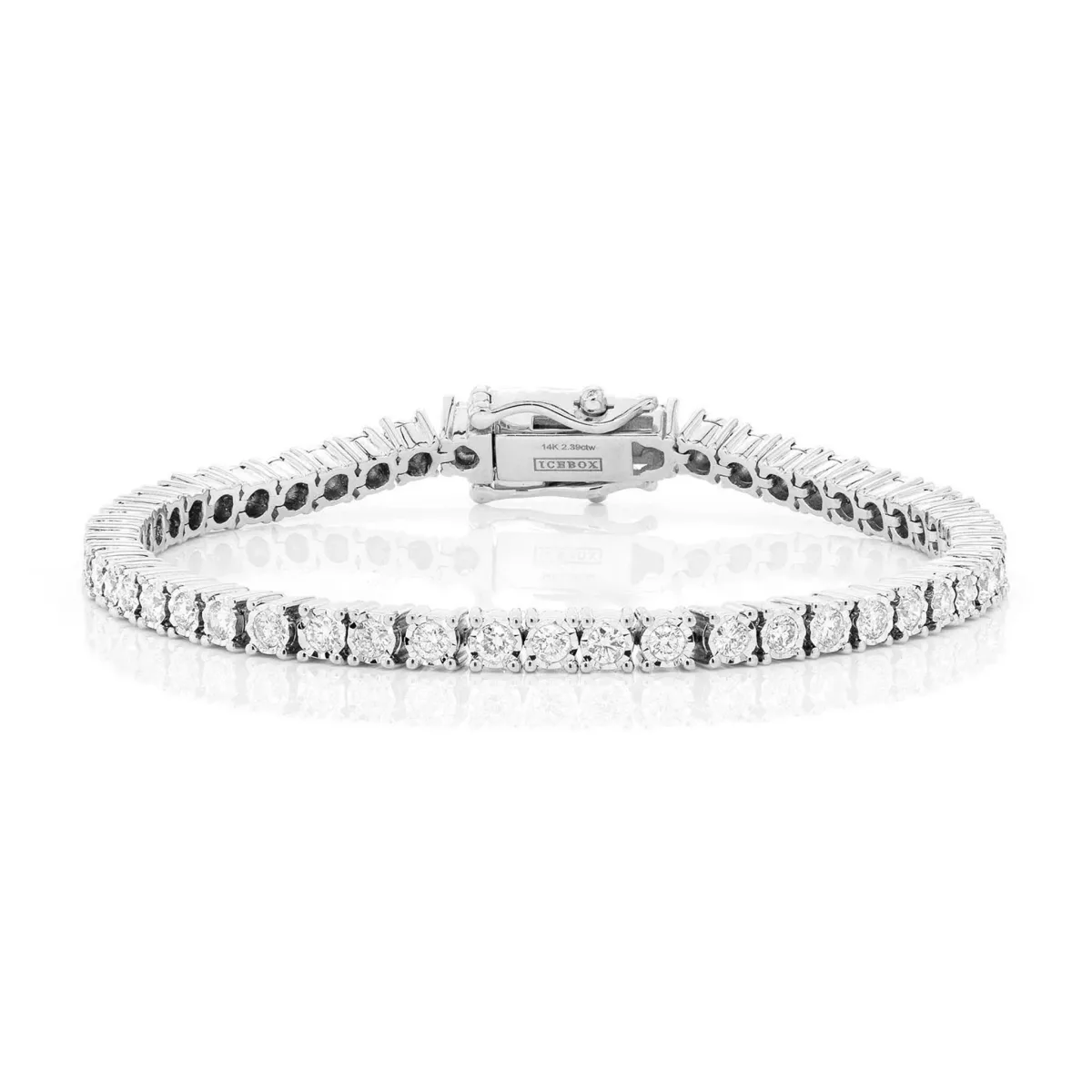 For Him Miracle Diamond Tennis Bracelet in 6pt / 2.75ctw / White Gold / 7" – Bracelet