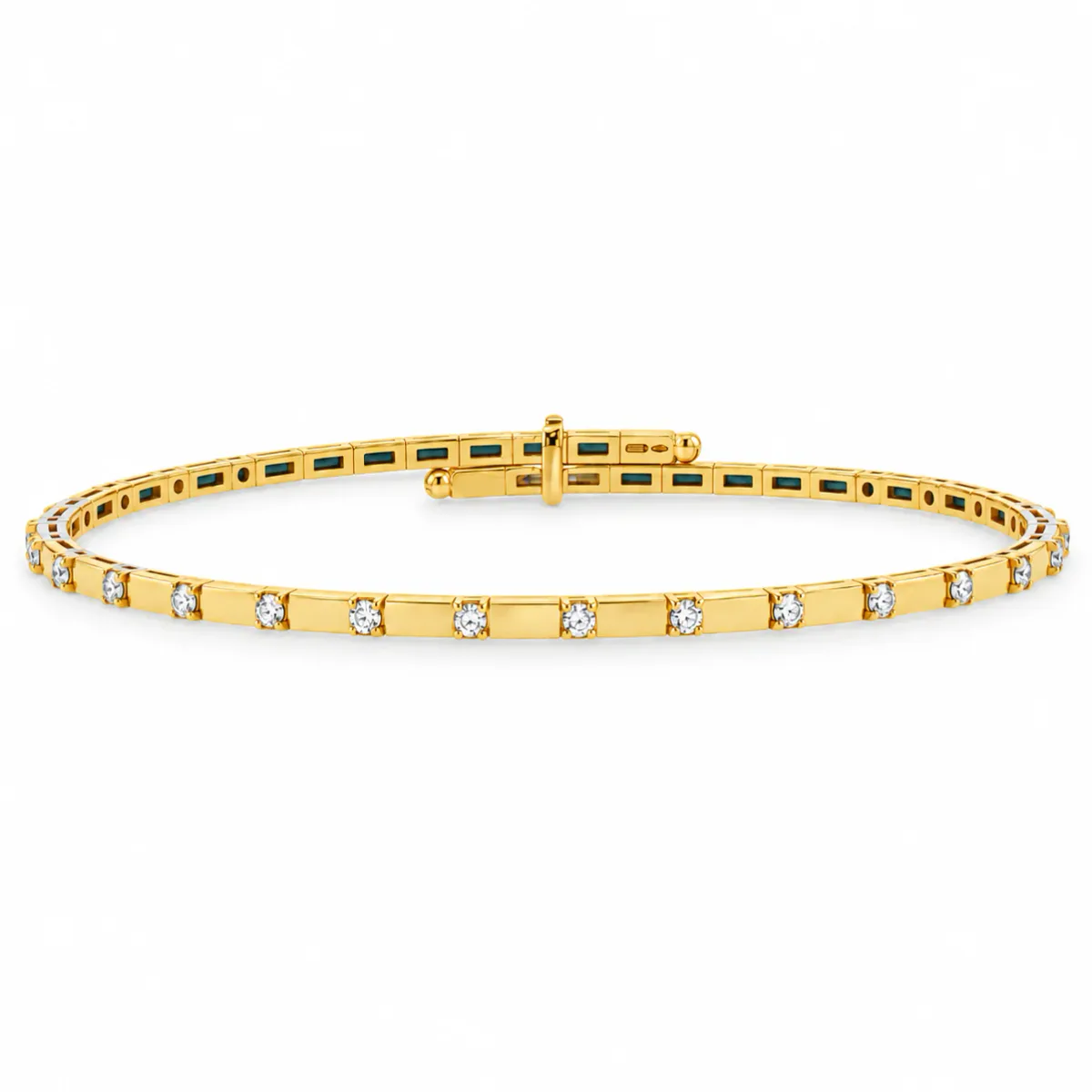 DANNY - BLUE WHITE GROUP 18K Gold Diamond Bracelet 71819 in White Gold – Bracelet