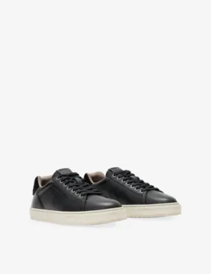 ALLSAINTS Tucker Low Top Leather Trainers - EUR 42 / 8 UK MEN in BLACK, additional product view 3