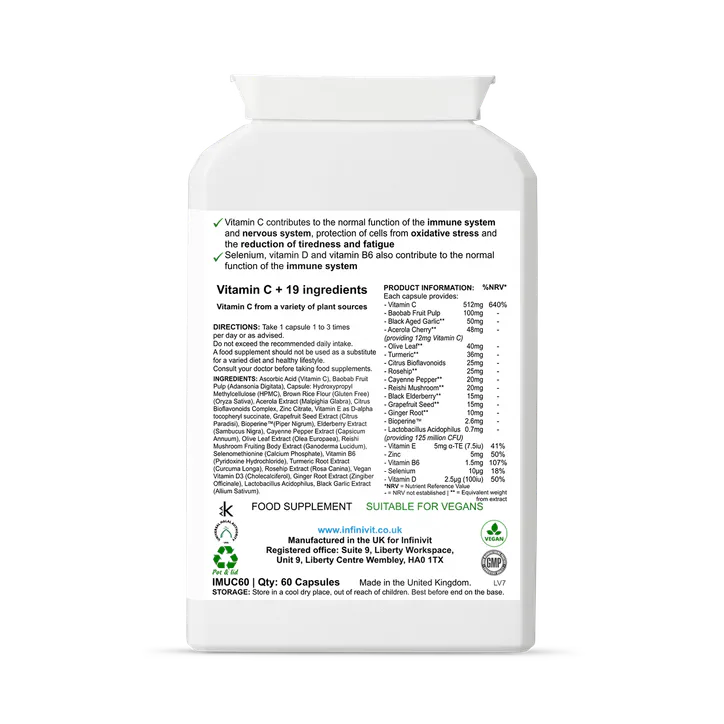InfiniVit Advanced Immuno Support 60 Capsules detail 2