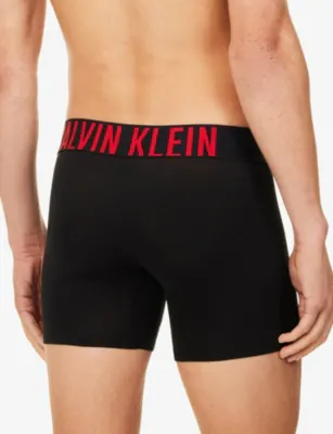 CALVIN KLEIN Intense Power Pack of Three Cotton-Jersey Boxer Briefs detail 3