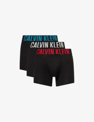 CALVIN KLEIN Intense Power Pack of Three Cotton-Jersey Boxer Briefs