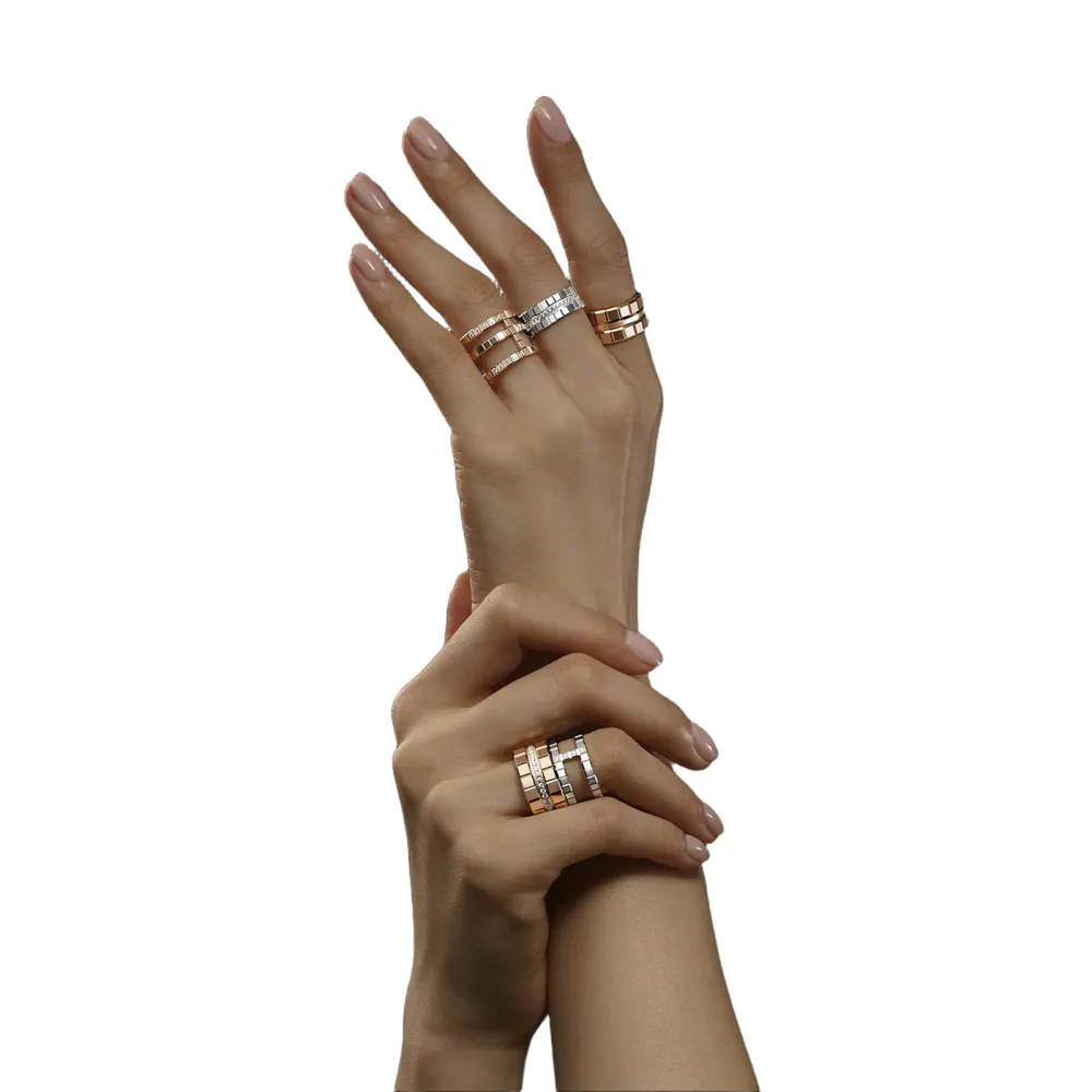 Chopard Ice Cube Ring In Ethical 18ct Rose Gold detail 2
