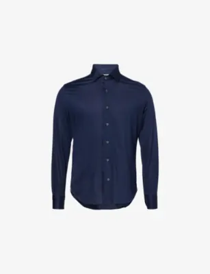 CORNELIANI Regular-Fit Classic-Collar Cotton-Jersey Shirt - 15.75