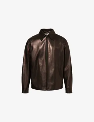 THE ROW Mount Raglan-Sleeve Leather Jacket