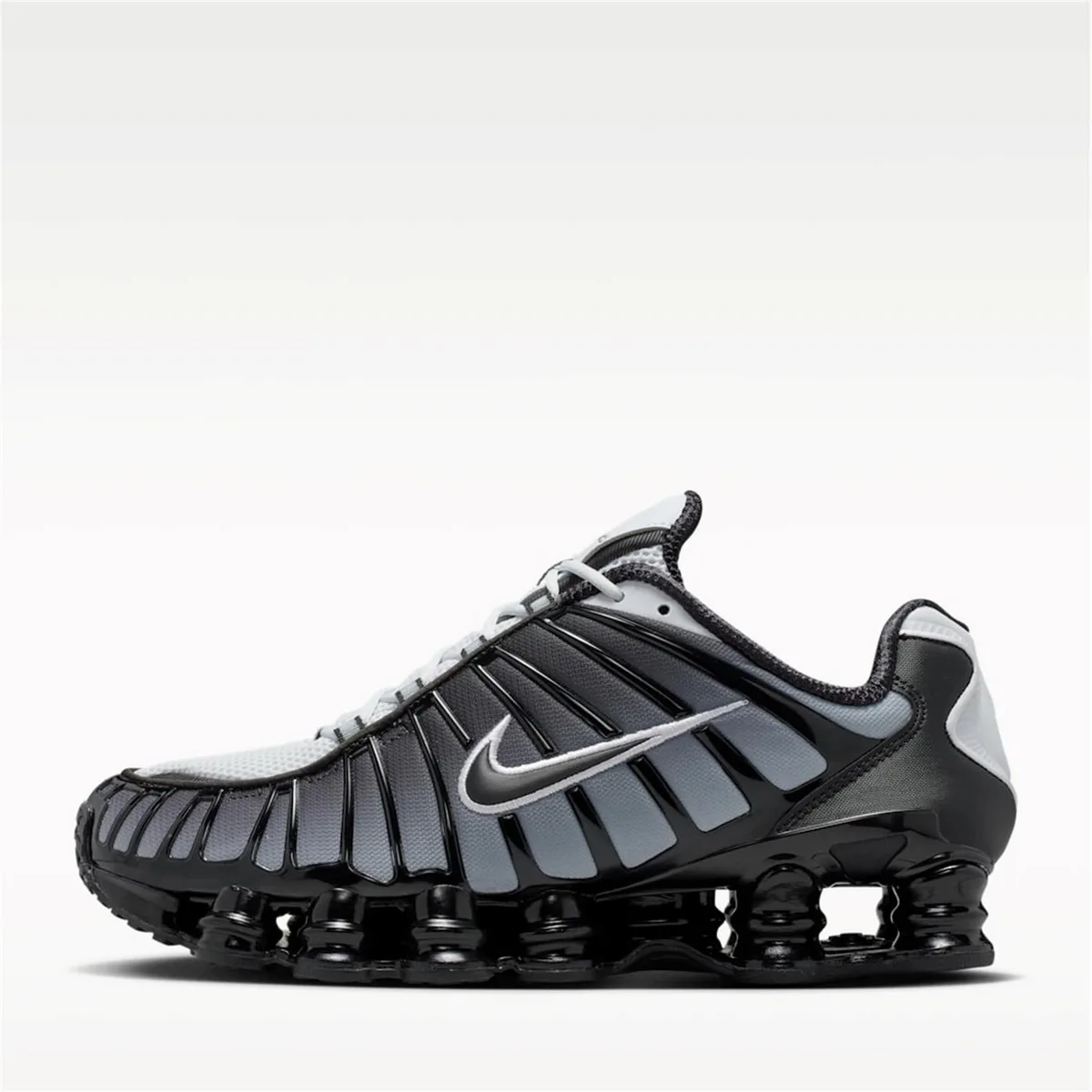 For Him Nike Shox TL Shoes in Black/White, additional product view 2