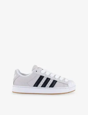 ADIDAS Superstar Suede Trainers - 11 in CRYSTAL WHITE BLACK GUM – Mens | Trainers | Lace up trainers