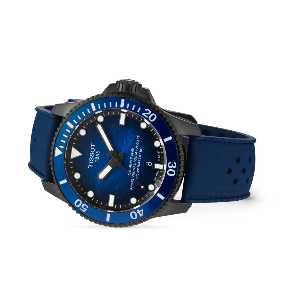 Tissot Seastar 2000 44mm Mens Watch Blue detail 2