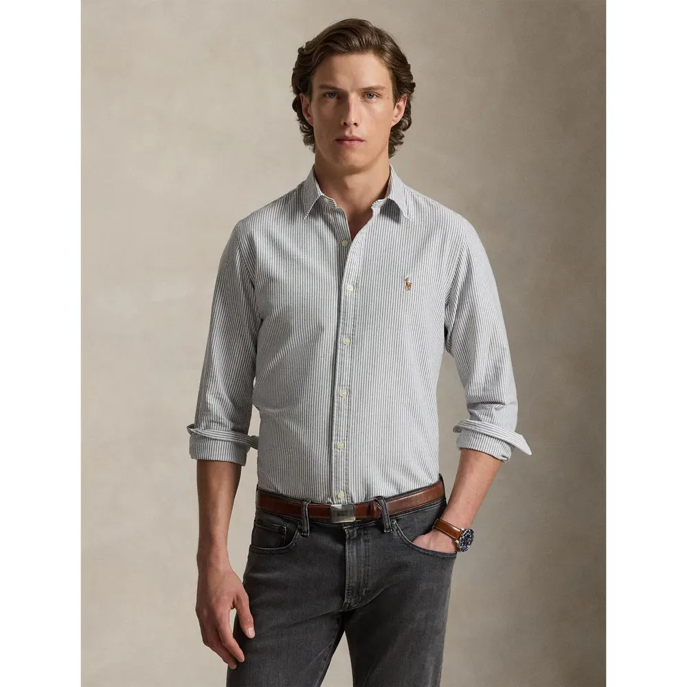 Polo Ralph Lauren Men's Slim Fit Striped Oxford Shirt detail 2