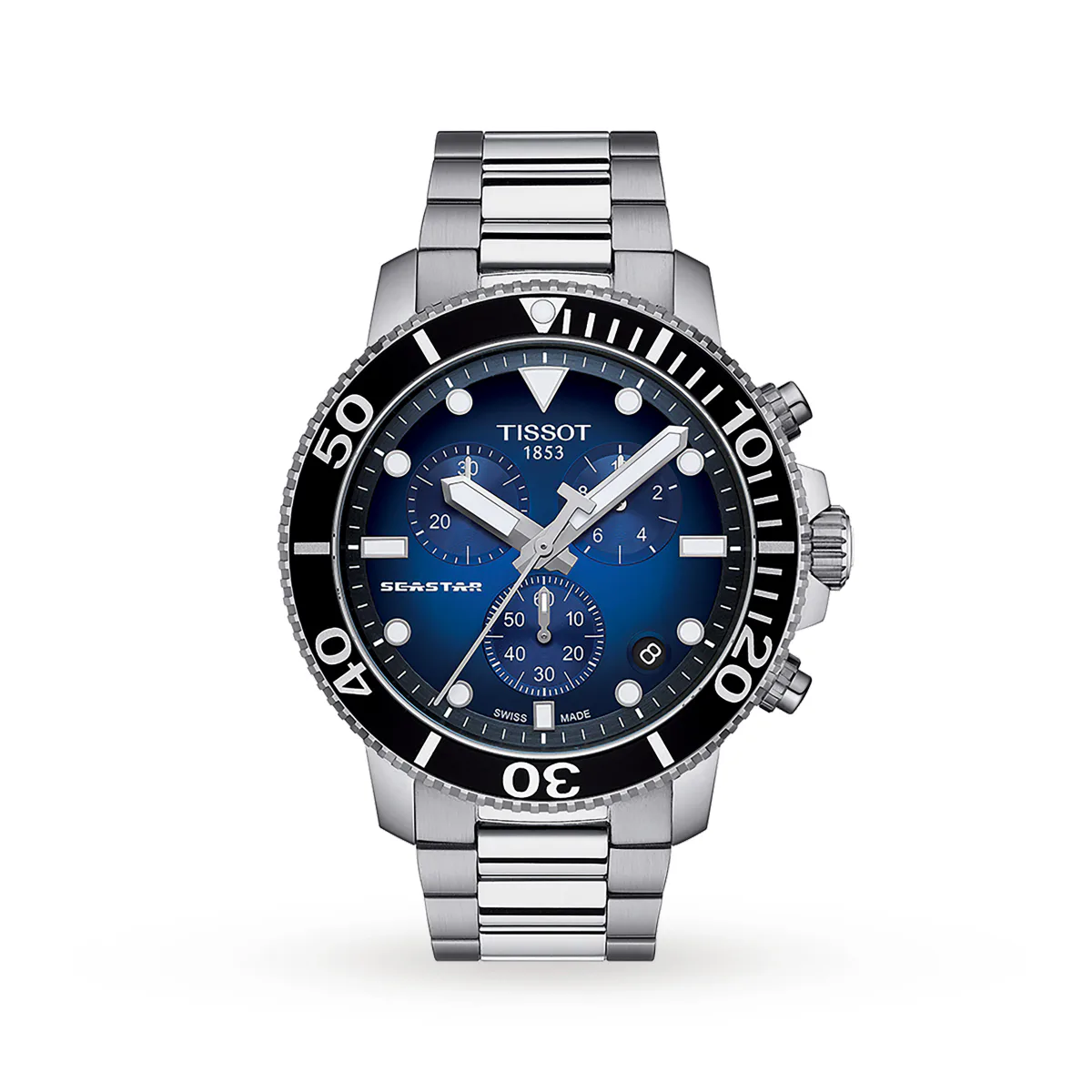 Tissot Seastar 45.5mm Mens Watch Blue