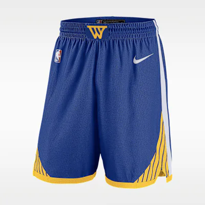 Nike Golden State Warriors 2024/25 Swingman Icon Edition Men's Nike Dri-FIT NBA Replica Shorts - Rush Blue/White