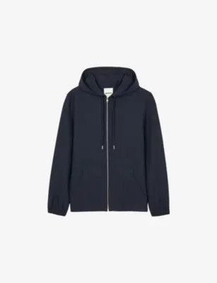 SANDRO Zip Tech-Knit Jersey Hoody - NAVY BLUE detail 2