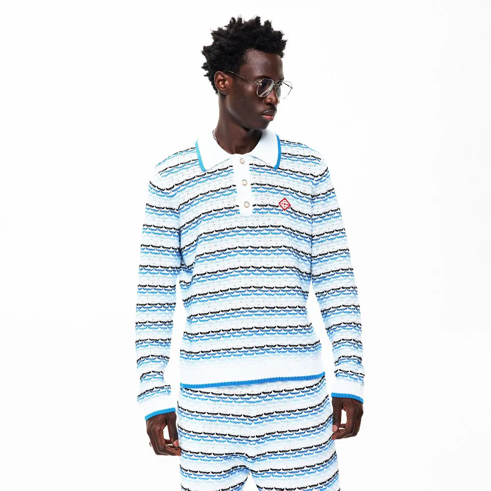 Casablanca Men's Long Sleeve Polo Shirt detail 3