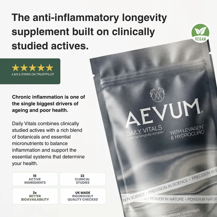 AEVUM Daily Vitals Essential Longevity & Cellular Health Complex 90 Capsules, additional product view 2