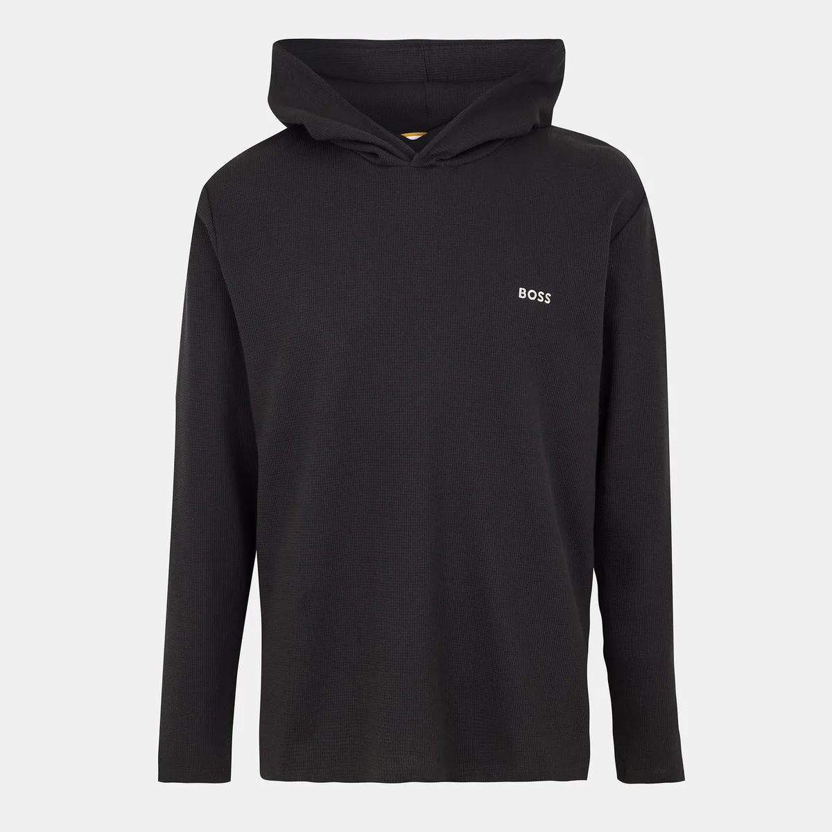 Boss Mens BOSS Bodywear Waffle Loungewear Hoodie with Logo Detail