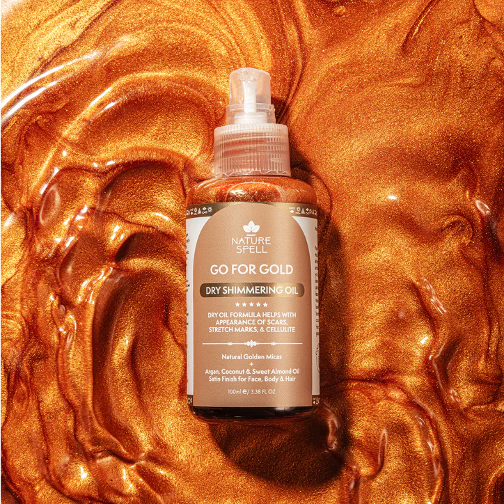 Nature Spell Go For Gold Dry Shimmering Oil 100ml detail 3