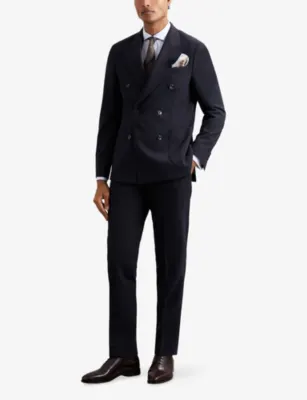 REISS Belmont Slim-Fit Stretch Wool-Blend Trousers detail 2