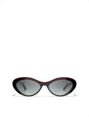 CHANEL CH5416 Oval-Frame Acetate Sunglasses