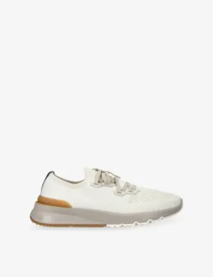 BRUNELLO CUCINELLI Branded Knitted Trainers - EUR 44 / 10 UK MEN in Beige – Mens | Trainers | Lace up trainers