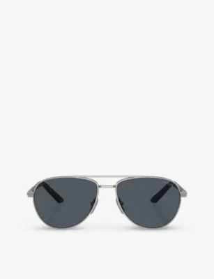 PRADA PR A54S pilot-frame metal sunglasses