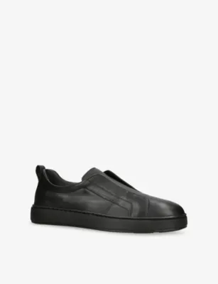 SANTONI Victory Unlined Leather Trainers - EUR 40 / 6 UK MEN detail 3
