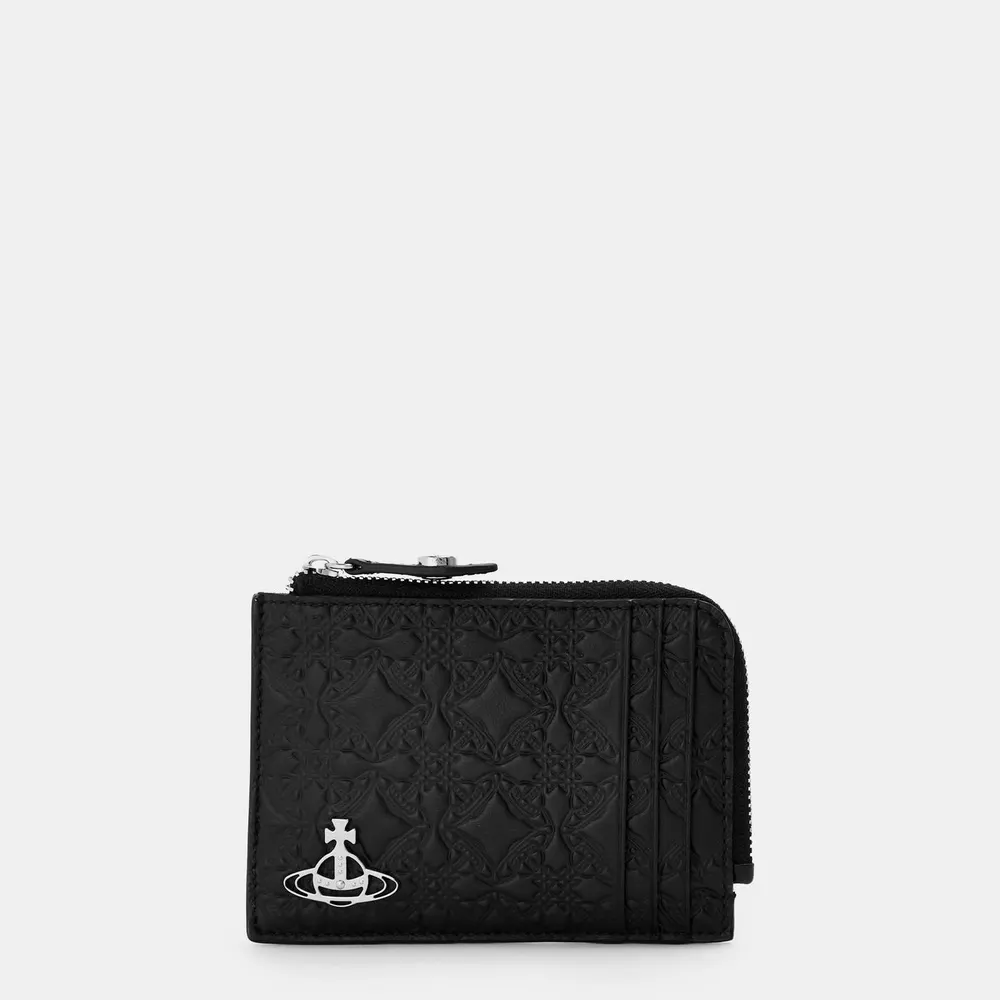 Vivienne Westwood Men's Embossed Zipped Card Holder