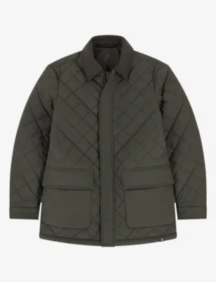 BOGGI MILANO Padded Patch-Pocket Woven Peacoat