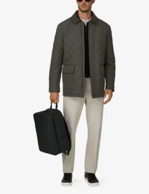 BOGGI MILANO Padded Patch-Pocket Woven Peacoat detail 2
