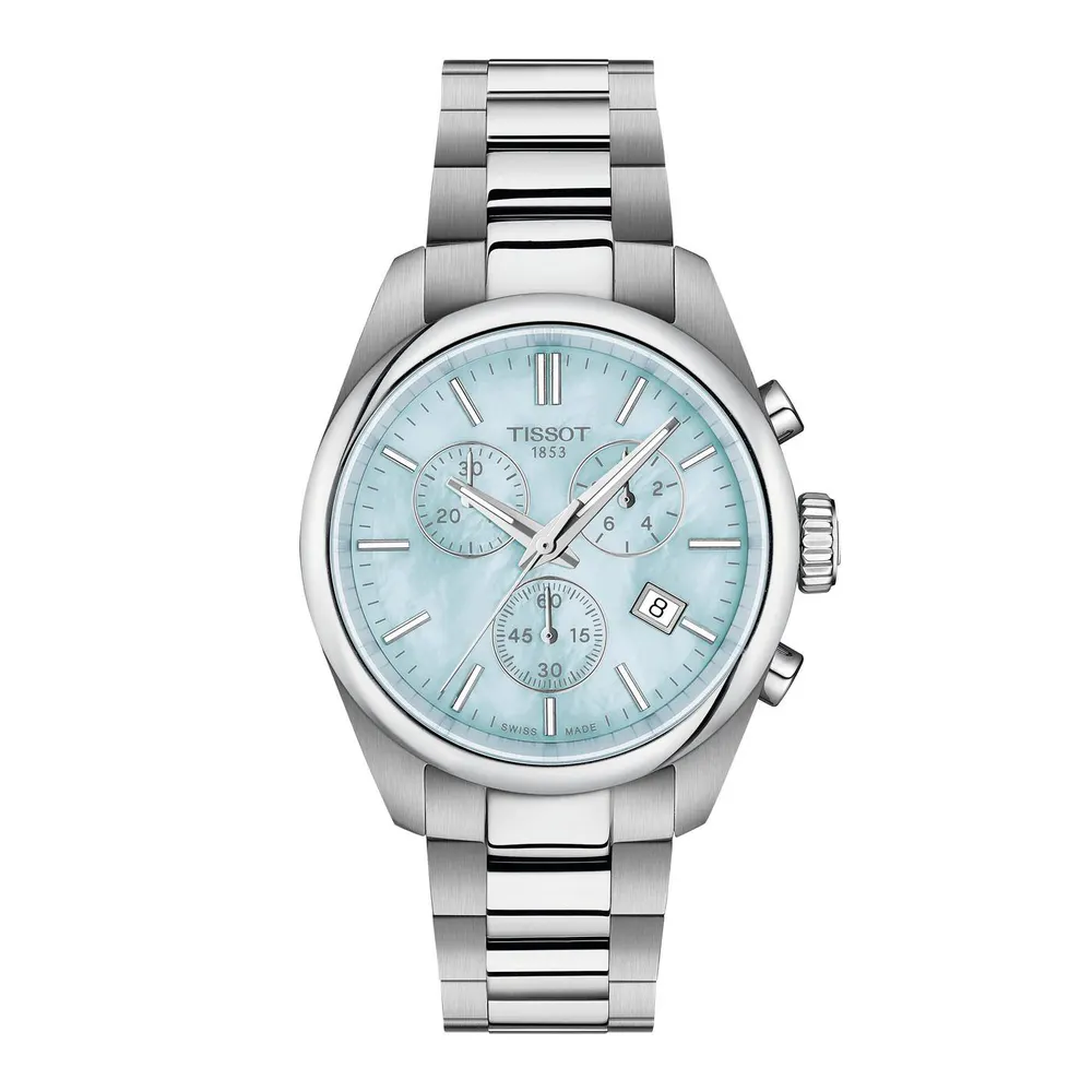 Tissot Men's PR100 Chronograph Watch in Blue/Steel – Accessories