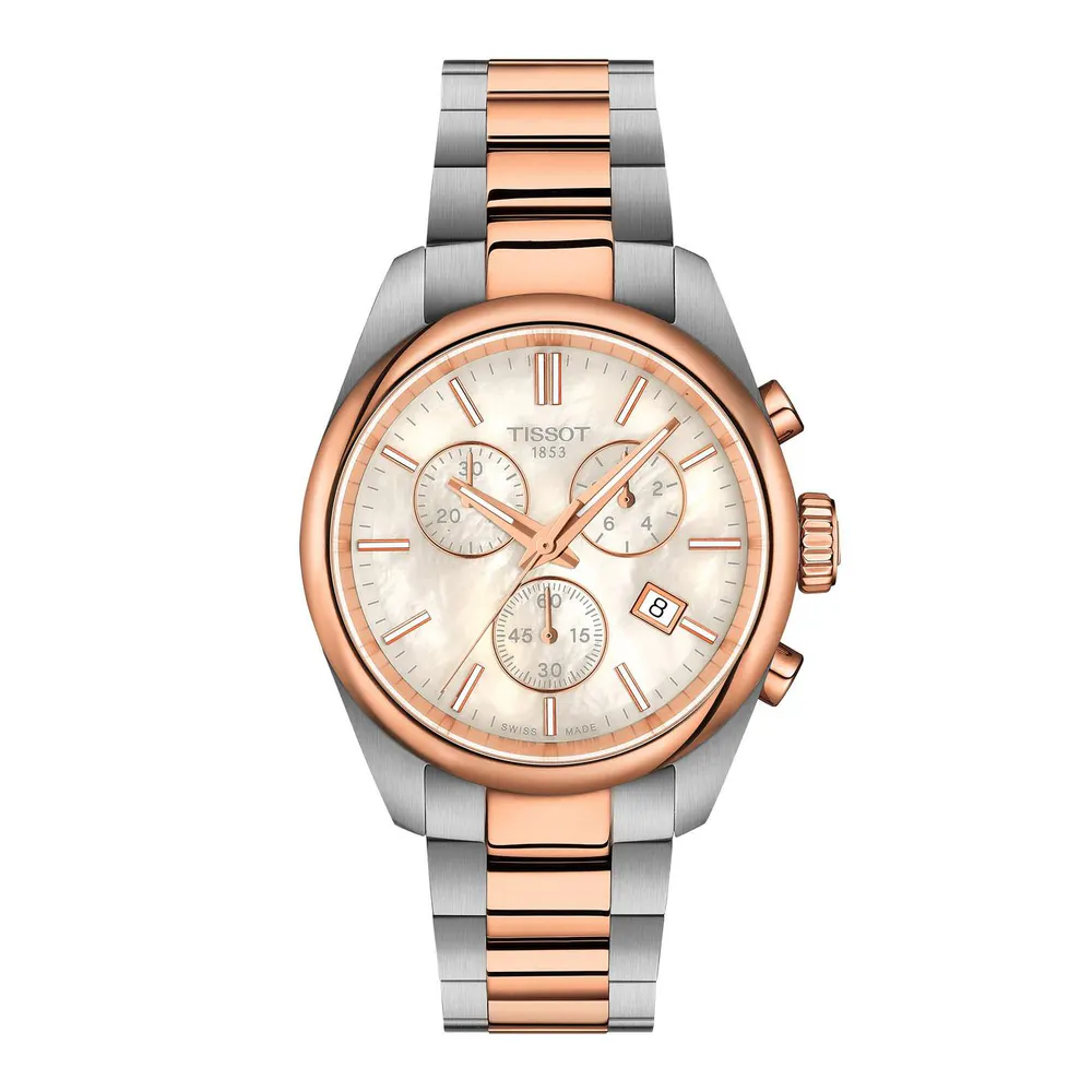 Tissot Men's PR100 Chronograph Watch in Gold/Steel – Accessories