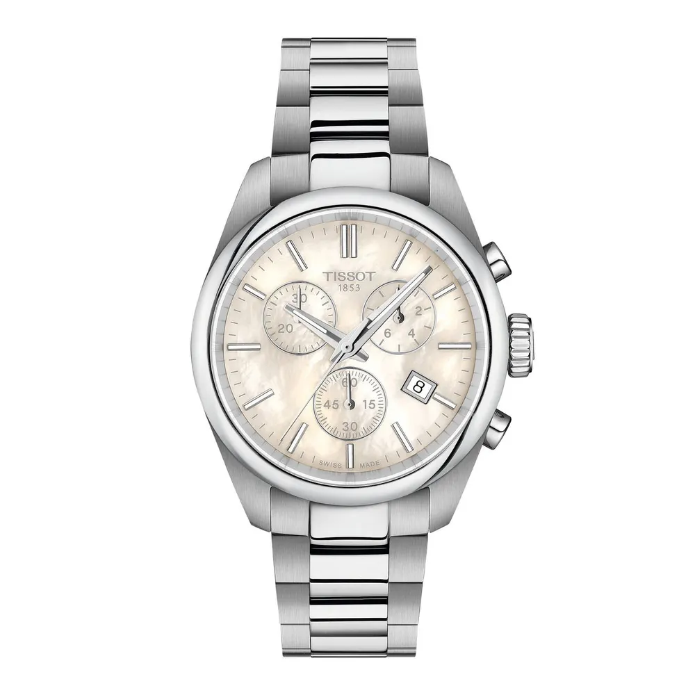 Tissot Men's PR100 Chronograph Watch in MOP/Steel – Accessories