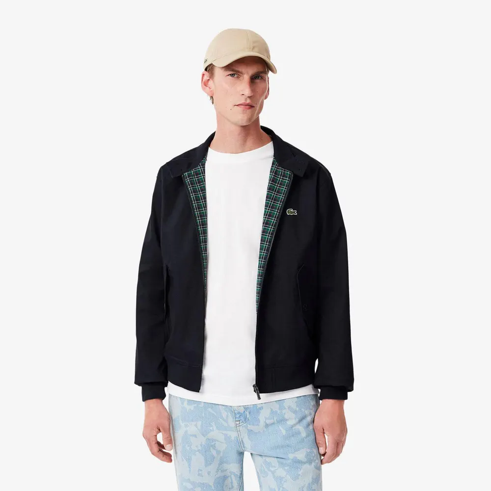 Lacoste Men's Twill Cotton Long Sleeve Harrington Jacket detail 2