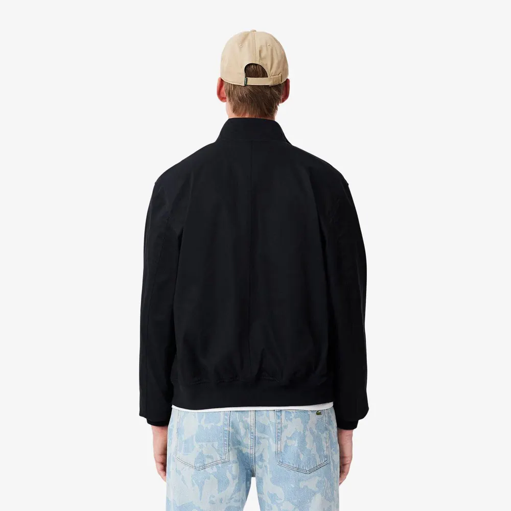Lacoste Men's Twill Cotton Long Sleeve Harrington Jacket detail 3