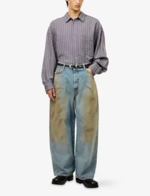 ACNE STUDIOS Soffia Striped Oversized Woven Shirt detail 2