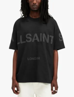 ALLSAINTS Biggy Logo-Print Relaxed-Fit Cotton T-Shirt detail 3