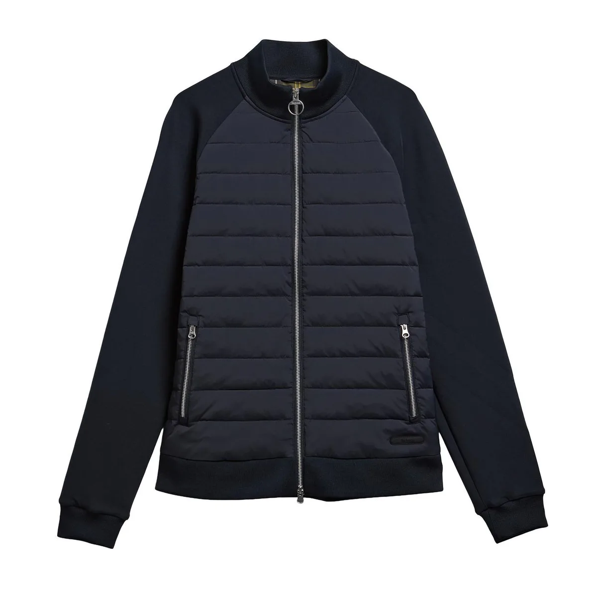 Barbour Men's Thornton Quilted Full-Zip Fleece Top