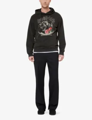 THE KOOPLES Branded-Print Relaxed-Fit Cotton-Jersey Hoody detail 2