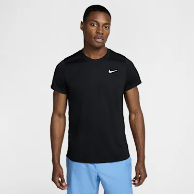 Nike NikeCourt Victory Men's Dri-FIT Tennis Top - Black/White