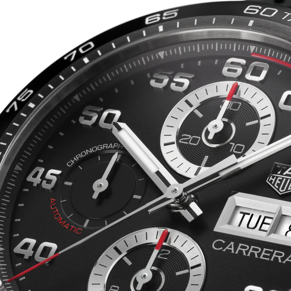 TAG Heuer Carrera 44mm Mens Watch Rubber in Black, additional product view 2