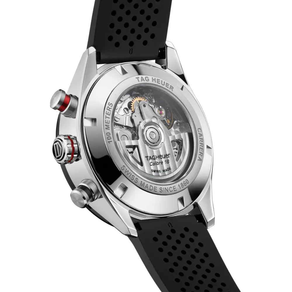 TAG Heuer Carrera 44mm Mens Watch Rubber in Black, additional product view 3