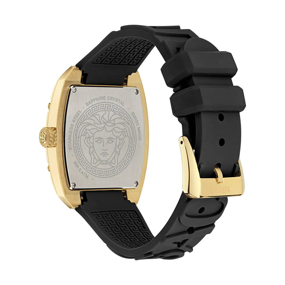 Versace Dominus Quartz Analogue Watch in Gold/Black, additional product view 2