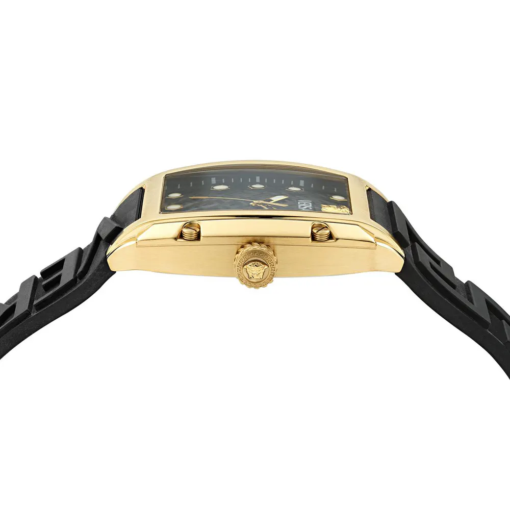 Versace Dominus Quartz Analogue Watch in Gold/Black, additional product view 3