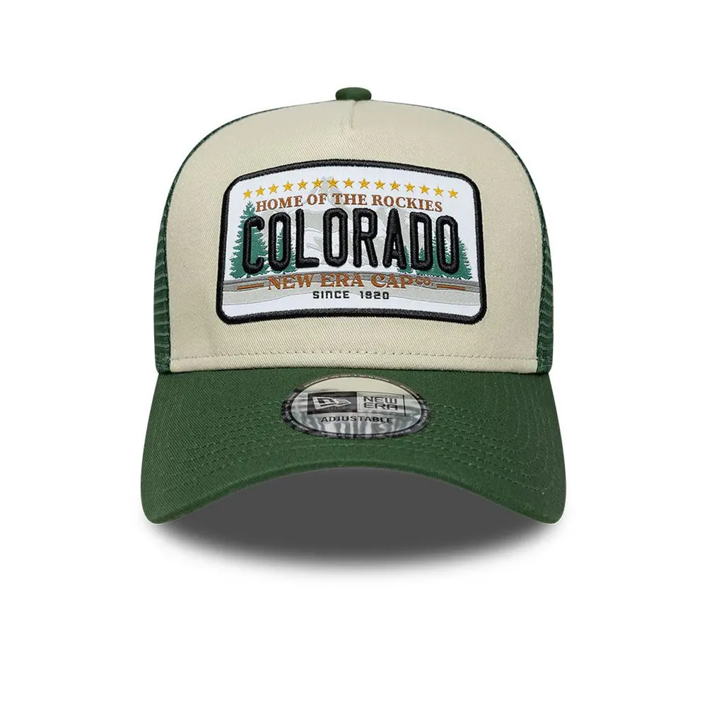 New Era A-Frame Licence Plate Cotton Trucker Cap detail 2