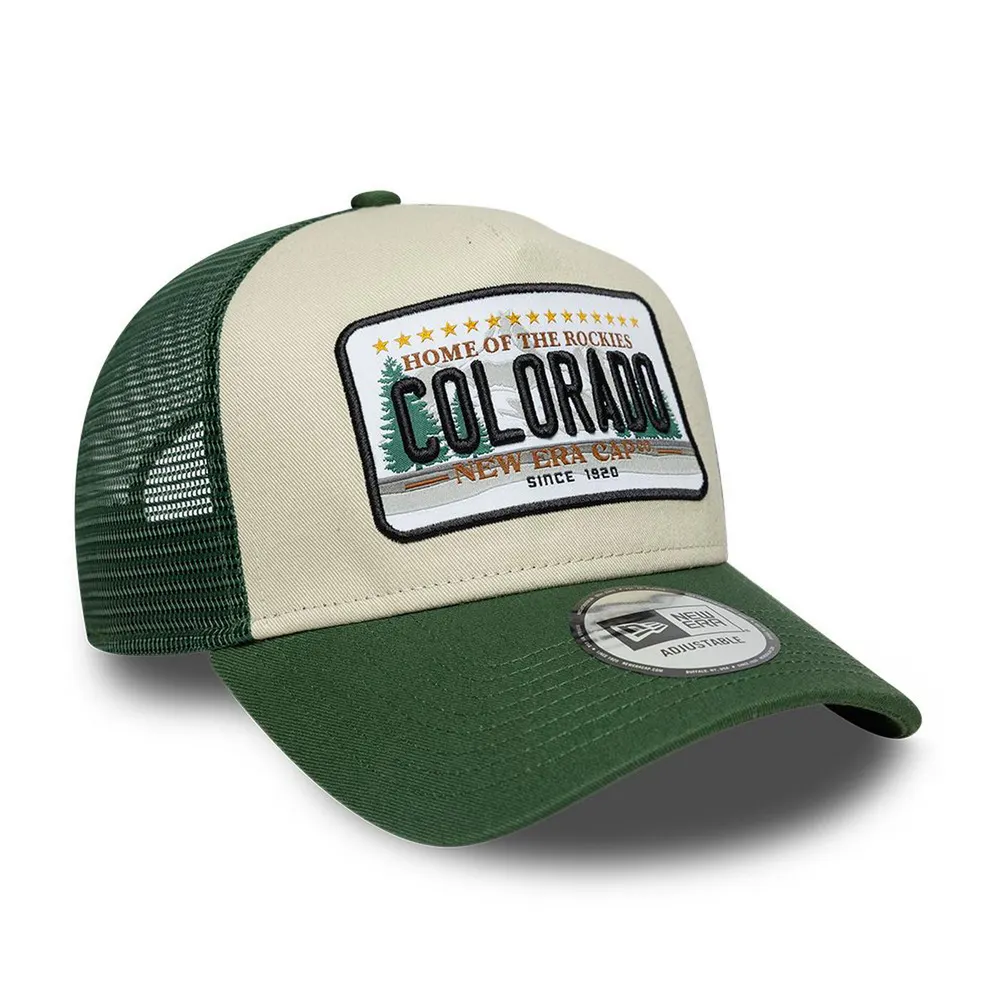 New Era A-Frame Licence Plate Cotton Trucker Cap detail 3